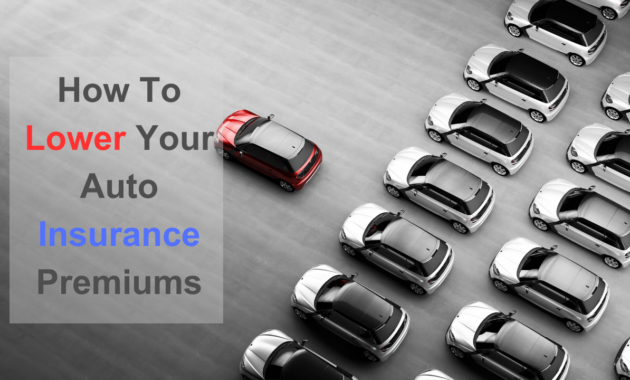 how to lower auto insurance premiums